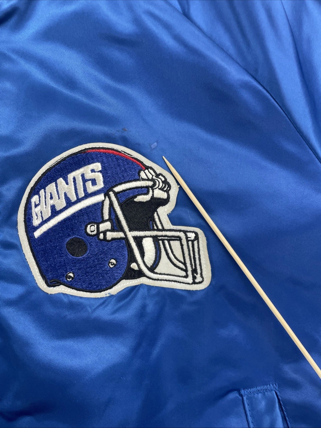 Vintage New York Giants Lawrence Taylor Chalk Line Satin Bomber Jacket Small NFL