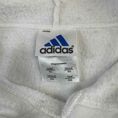 Vintage Adidas Sweatshirt Hoodie Size XL White