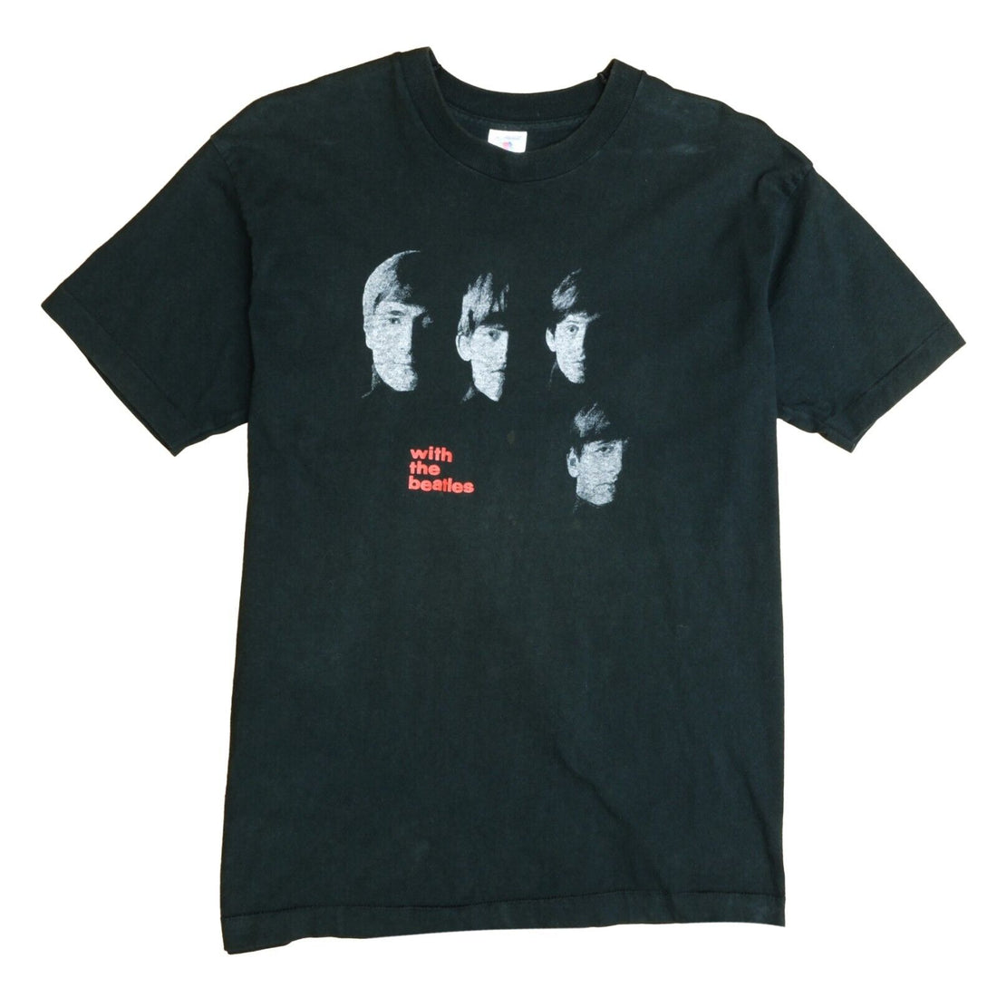Vintage With The Beatles T-Shirt Size Large Music Band Tee 90s