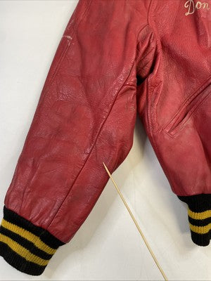 Vintage West St Paul Warriors Football Butwin Leather Varsity Jacket 46 1964 60s