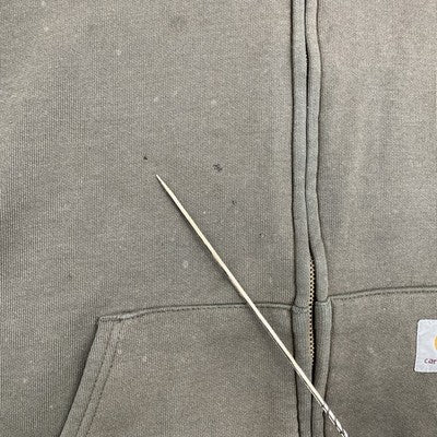 Vintage Carhartt Full Zip Sweatshirt Hoodie Size XL Green