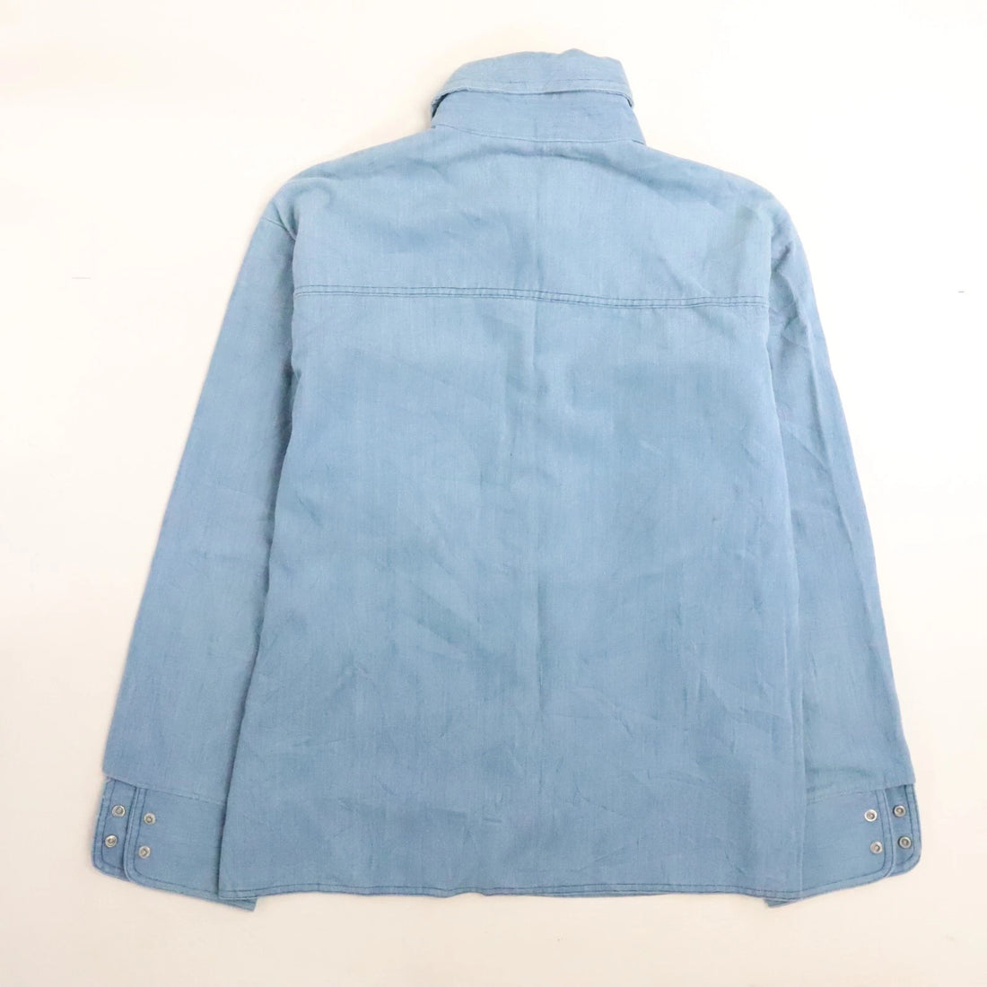 Vintage Big Yank Permanent Press Western Denim Shirt Size Large