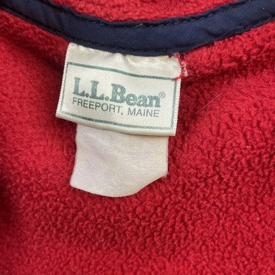Vintage L.L. Bean Pullover Fleece Jacket Size XL Red