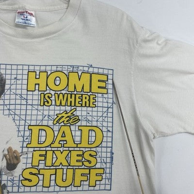 Vintage Home Improvement Dad Fixes Stuff T-Shirt Size Large Promo 90s