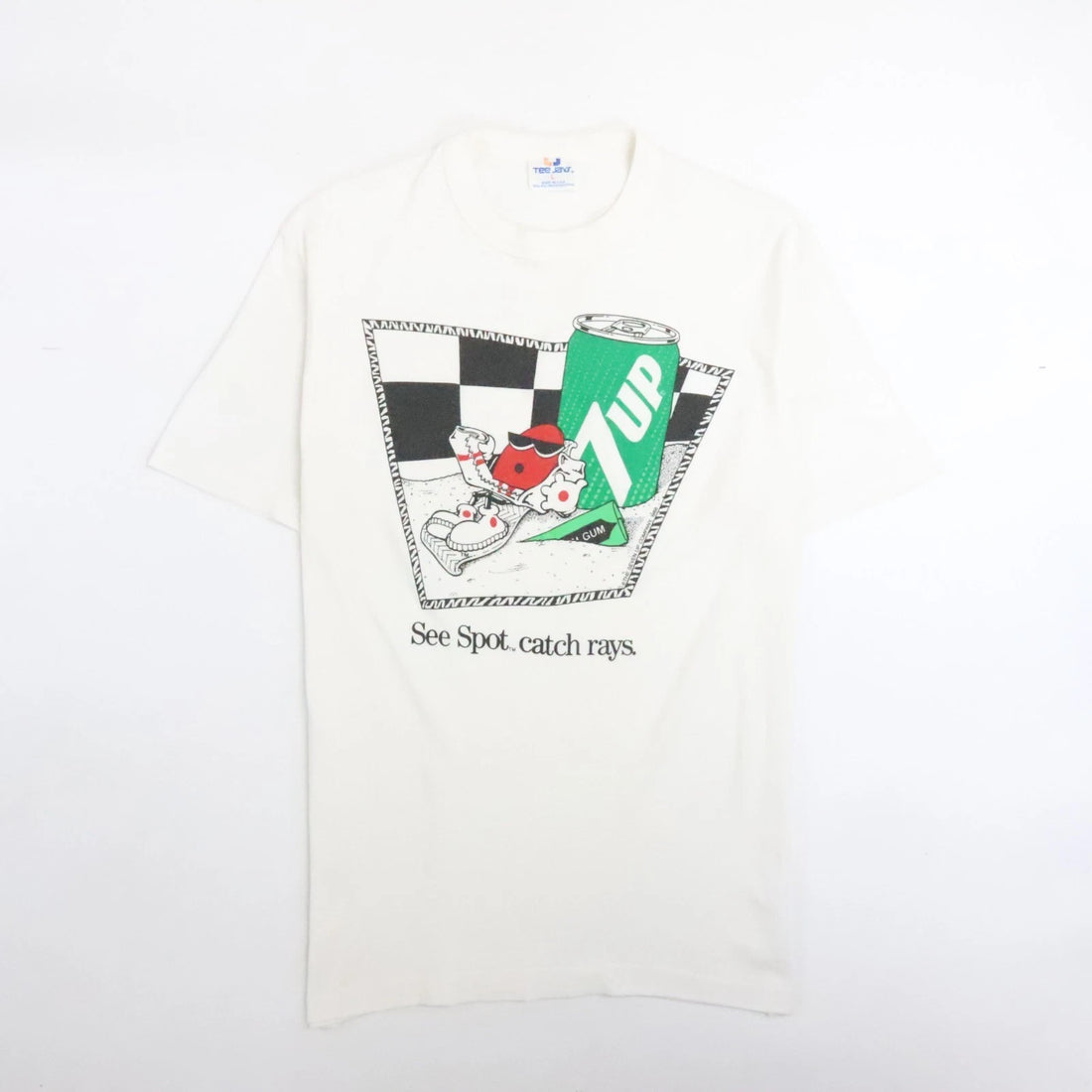 Vintage 7Up See Spot Catch Rays T-Shirt Size Large 80s