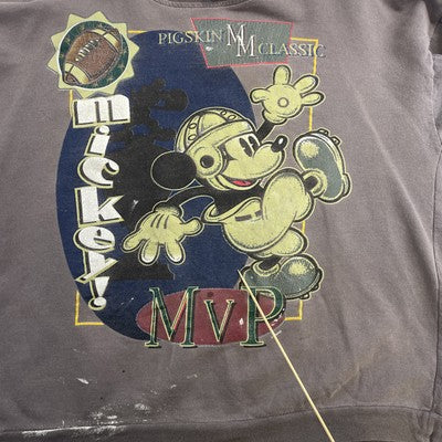 Vintage Mickey Mouse MVP Football Pigskin Sweatshirt Size Medium Disney