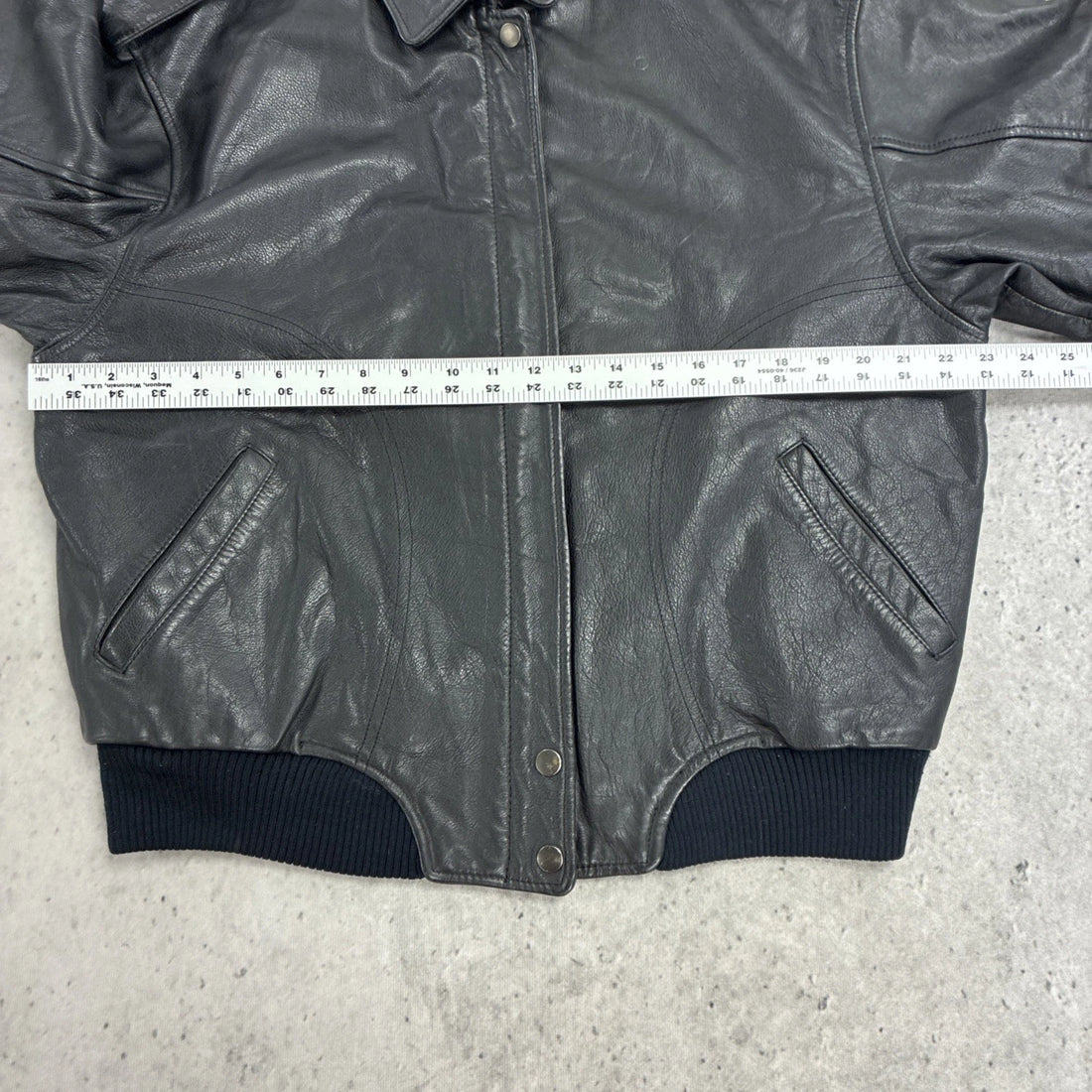 Vintage Flight Club Leather Bomber Jacket Size Large