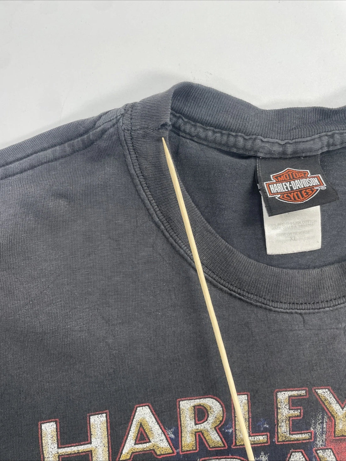 Harley Davidson Motorcycles USA Flag Hawg Hog T-Shirt Size XL