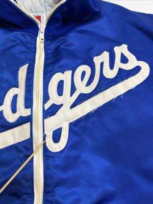 Vintage Los Angeles Dodgers Starter Satin Bomber Jacket Size Large 80s MLB