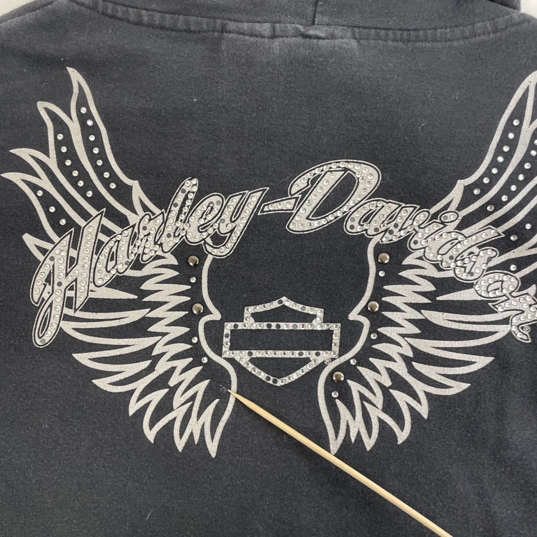 Harley Davidson Motorcycles Full Zip Sweatshirt Hoodie Womens Size 1W