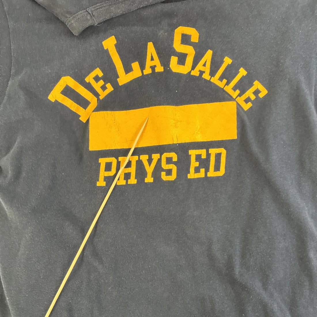 Vintage De La Salle Phys Ed Double Face Champion T-Shirt Size Large 80s
