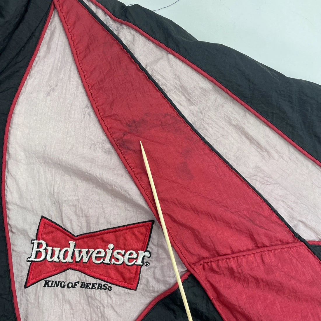 Vintage Budweiser King Of Beers Pro Player Puffer Jacket Size Medium
