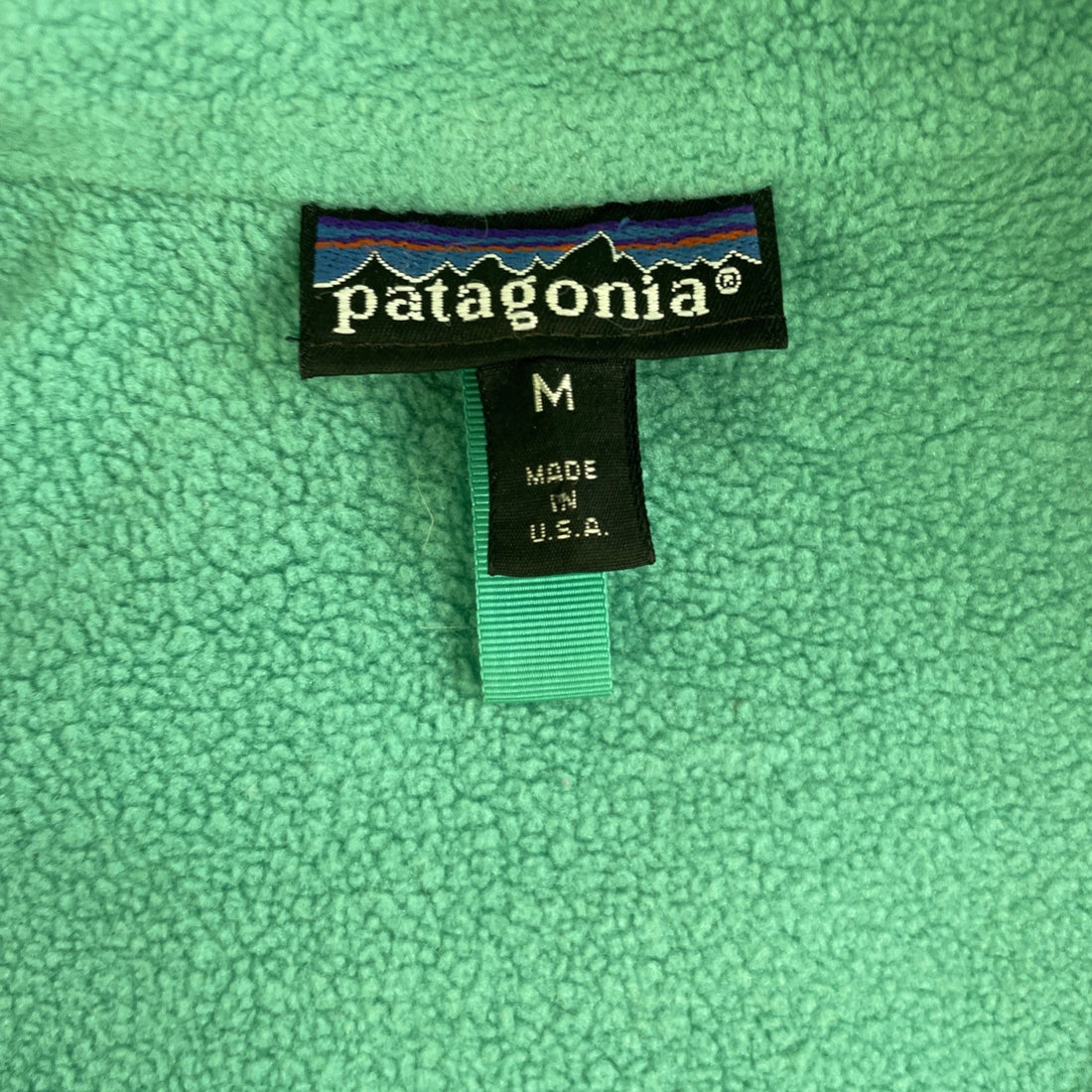 Vintage Patagonia Fleece Lined Bomber Jacket Size Medium Blue