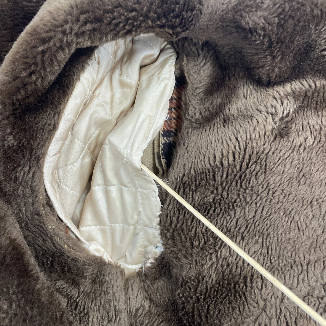 Vintage Wool Bomber Jacket Size XL Plaid Talon 70s