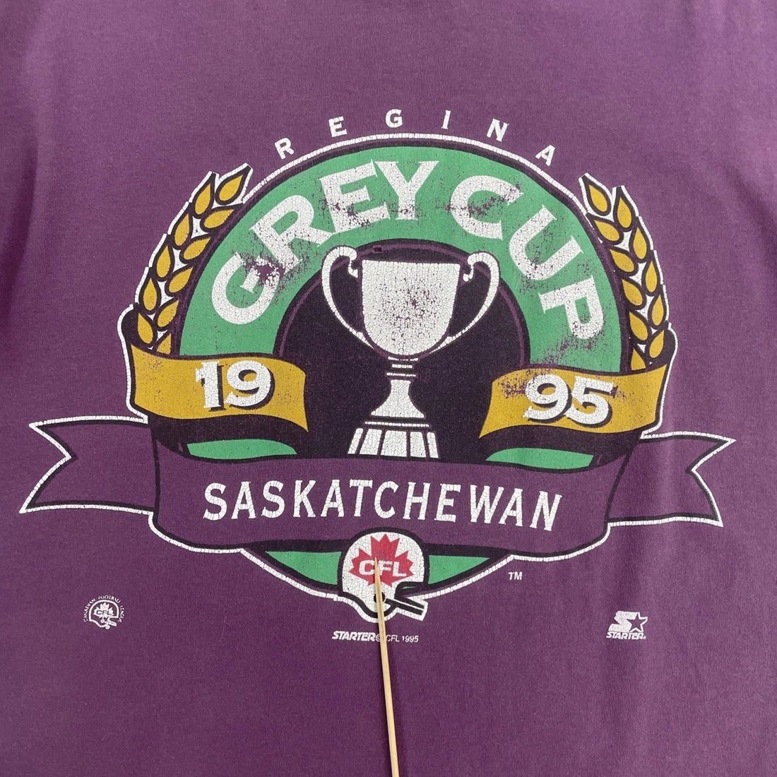 Vintage Grey Cup Saskatchewan T-Shirt Size Medium 1995 90s CFL