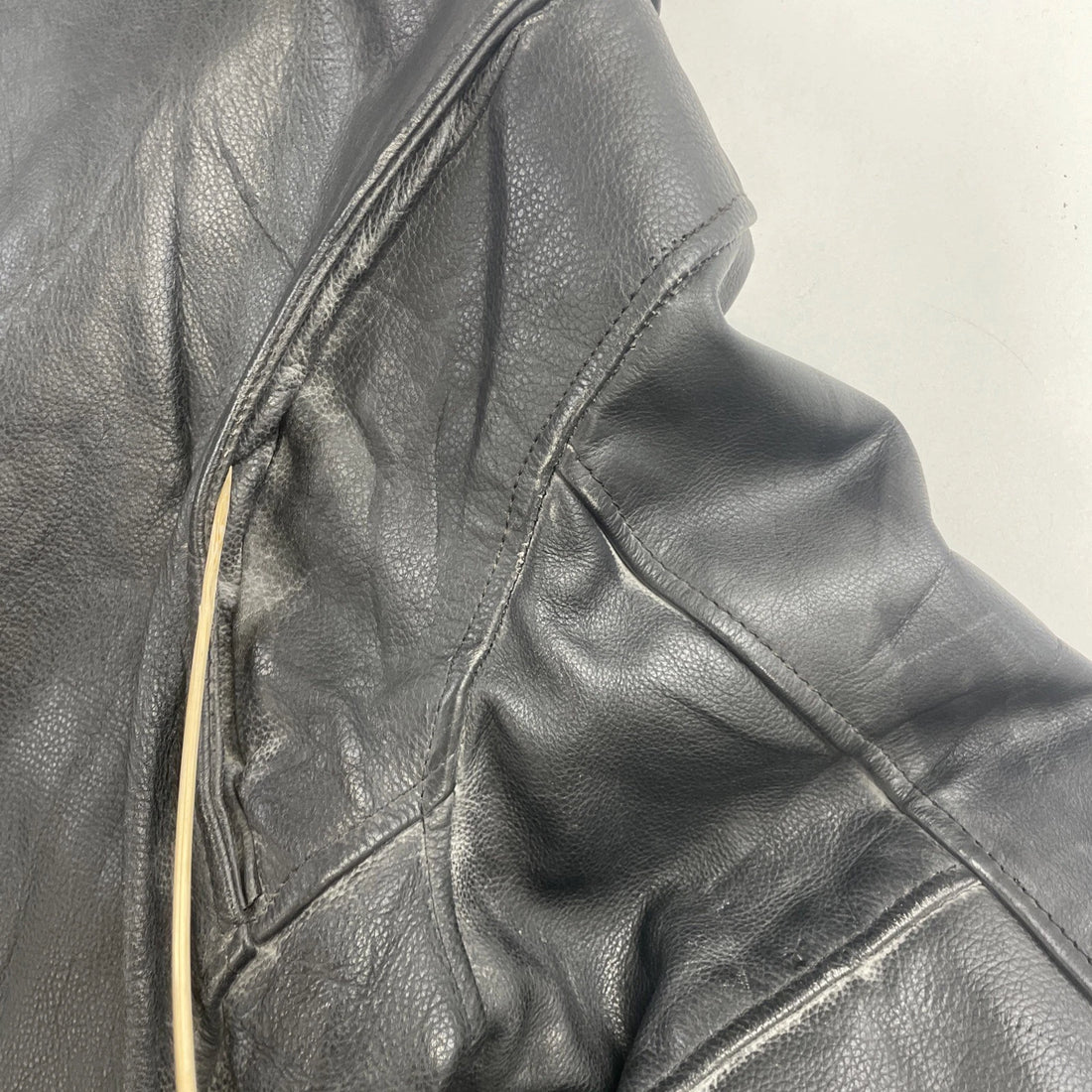 Interstate Leather Classic Motorcycle Jacket Size 44 Black