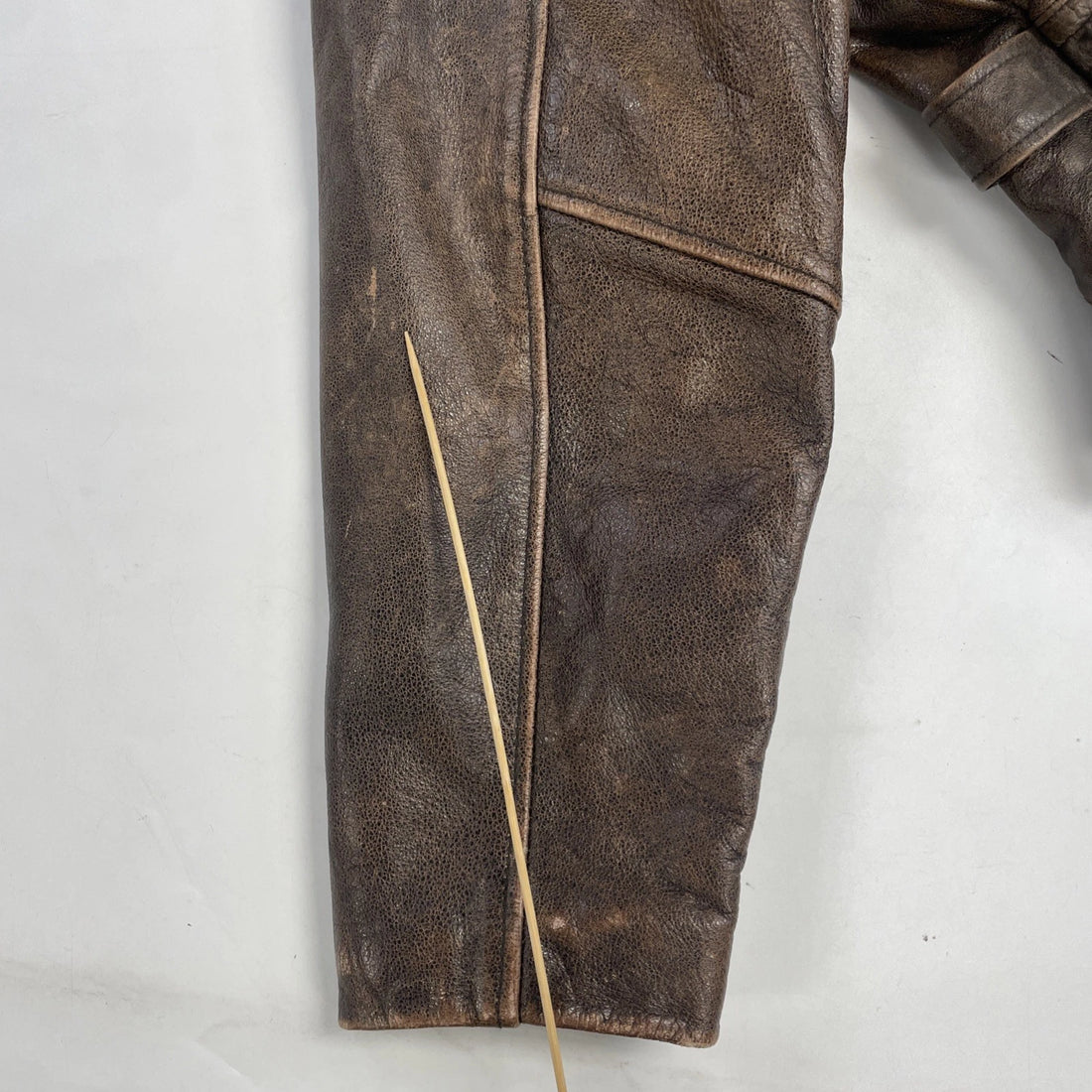 Oakwood Classic Leather Coat Jacket Size Large Brown