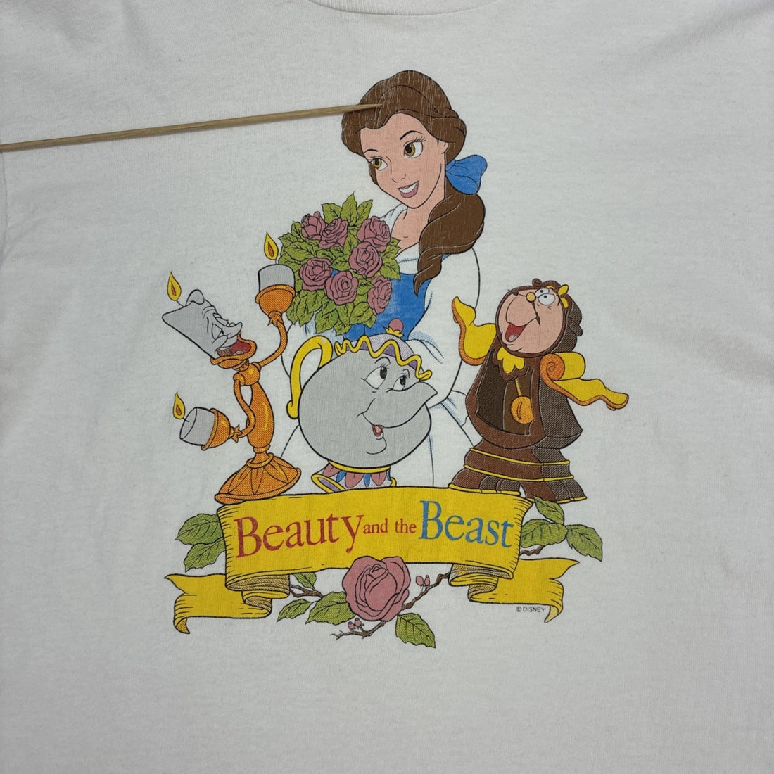 Vintage Beauty And The Beast Disney T-Shirt Size Medium 90s