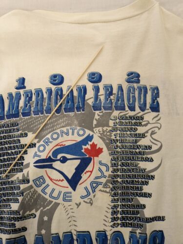 Vintage Toronto Blue Jays AL Champions T-Shirt Size Large 1992 90s MLB –  Throwback Vault