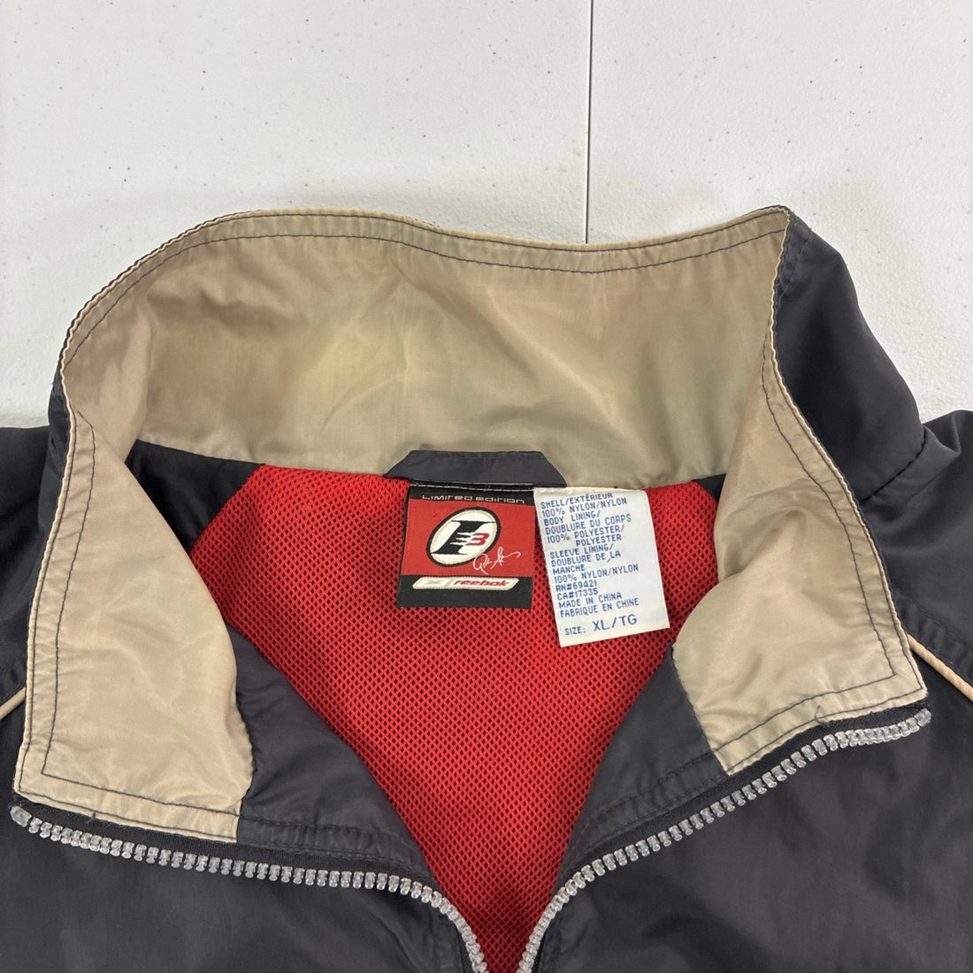 Vintage Allen Iverson Reebok Windbreaker Light Jacket Size XL