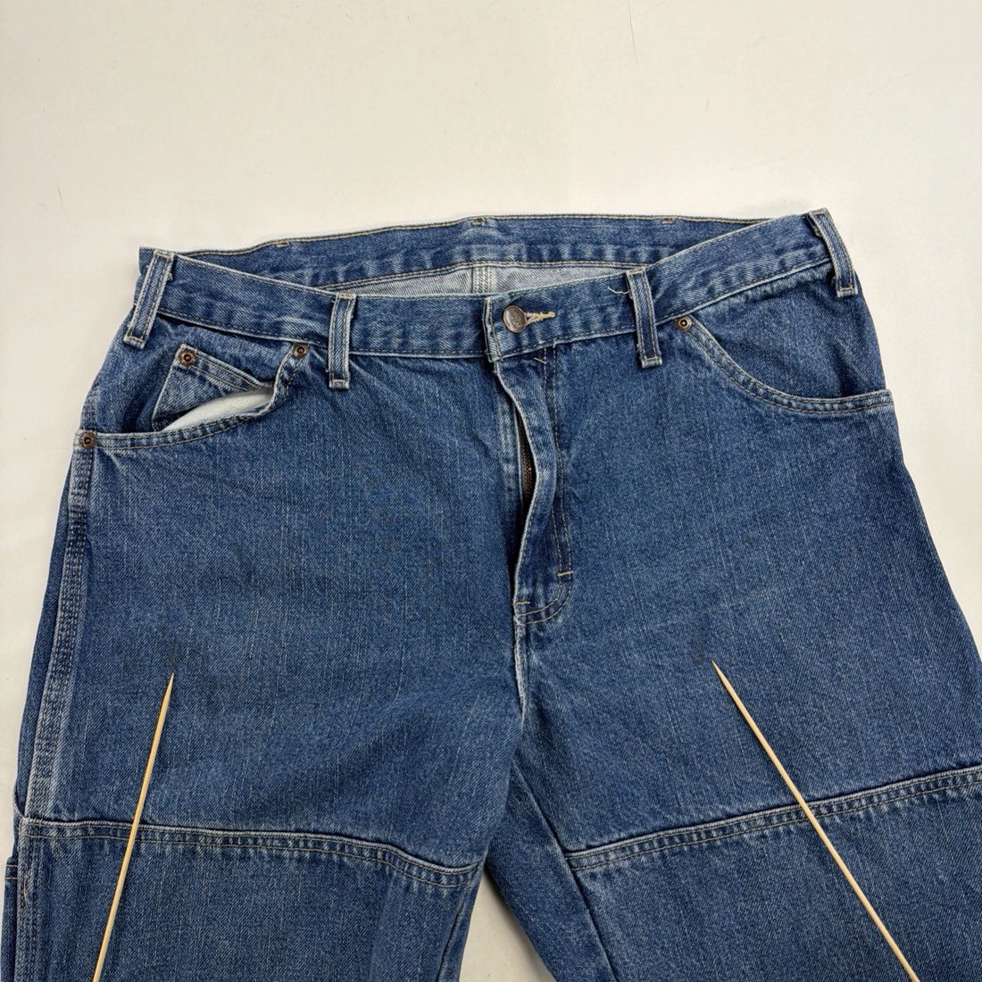 Dickies Double Knee Denim Jeans Work Pants Size 34 X 30