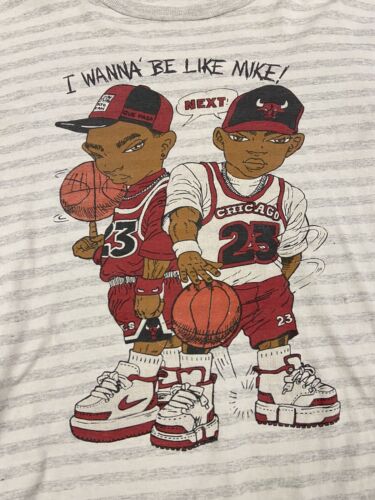 Vintage Chicago Bulls Michael Jordan I Wanna Be Like Mike T-Shirt