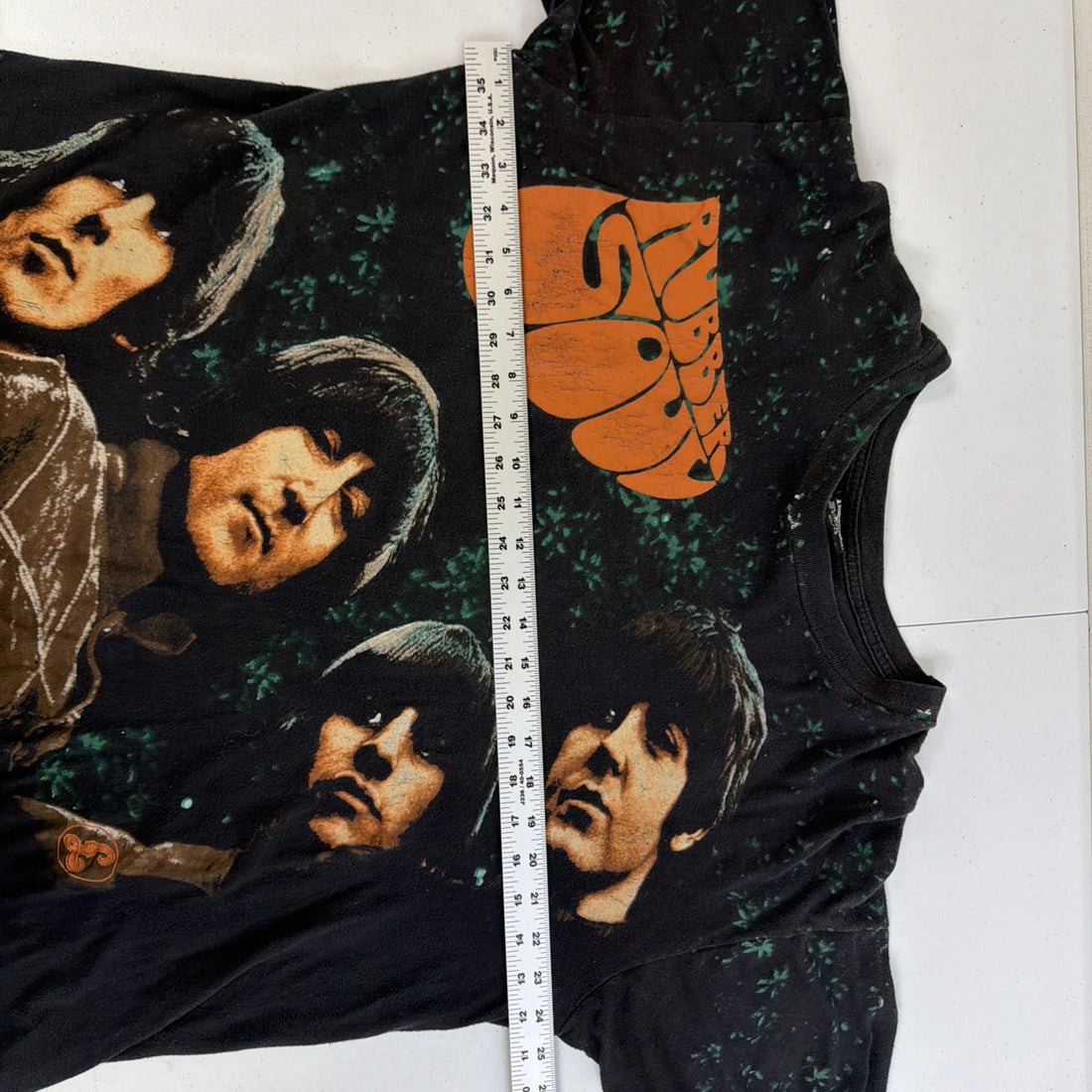 Vintage The Beatles Rubber Soul T-Shirt Size XL All Over Print 90s