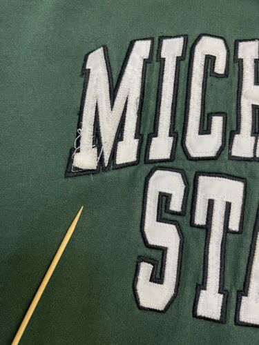 Vintage Michigan State Spartans Sweatshirt Hoodie Size Large NCAA