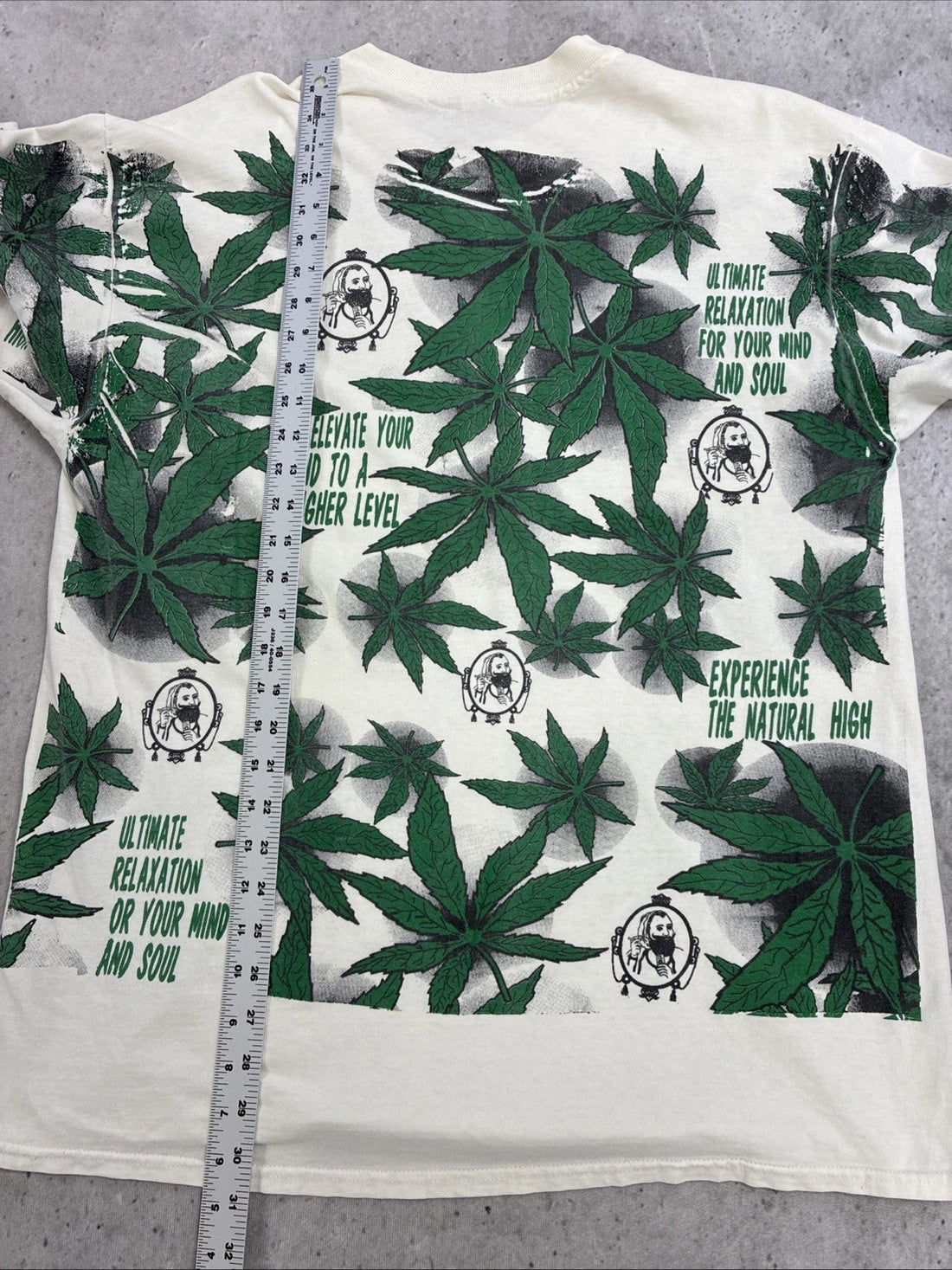 Vintage Weed AOP T-Shirt Size XL