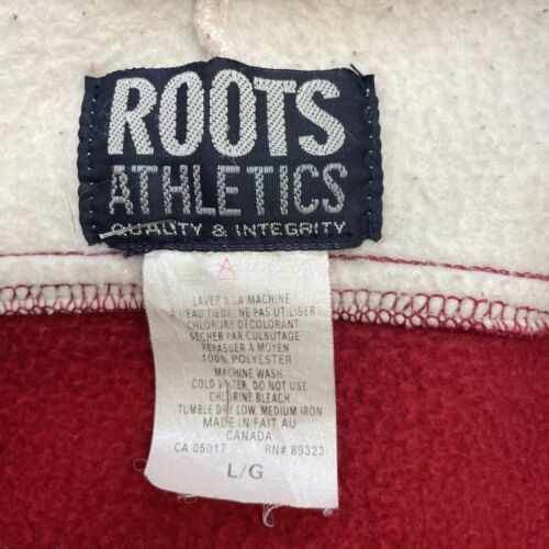 Vintage Roots Athletics Canada Fleece Jacket Size Large Red