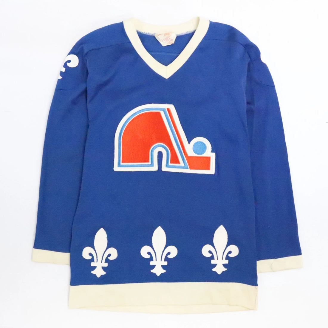 Vintage Quebec Nordiques Sandow Sporting Knit Hockey Jersey Small NHL