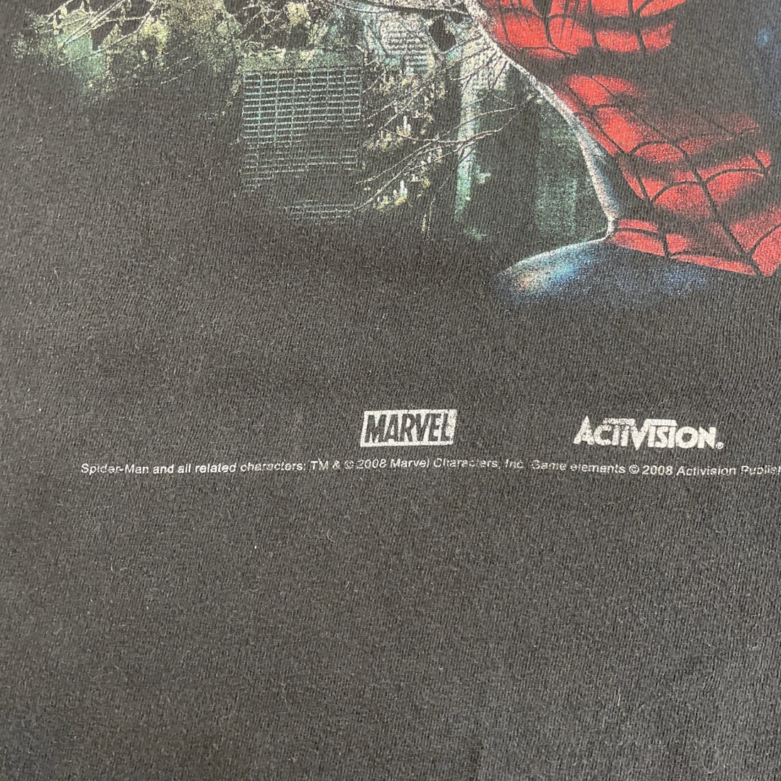 Spider-Man Web Of Shadows T-Shirt Size Large Video Game Promo 2008