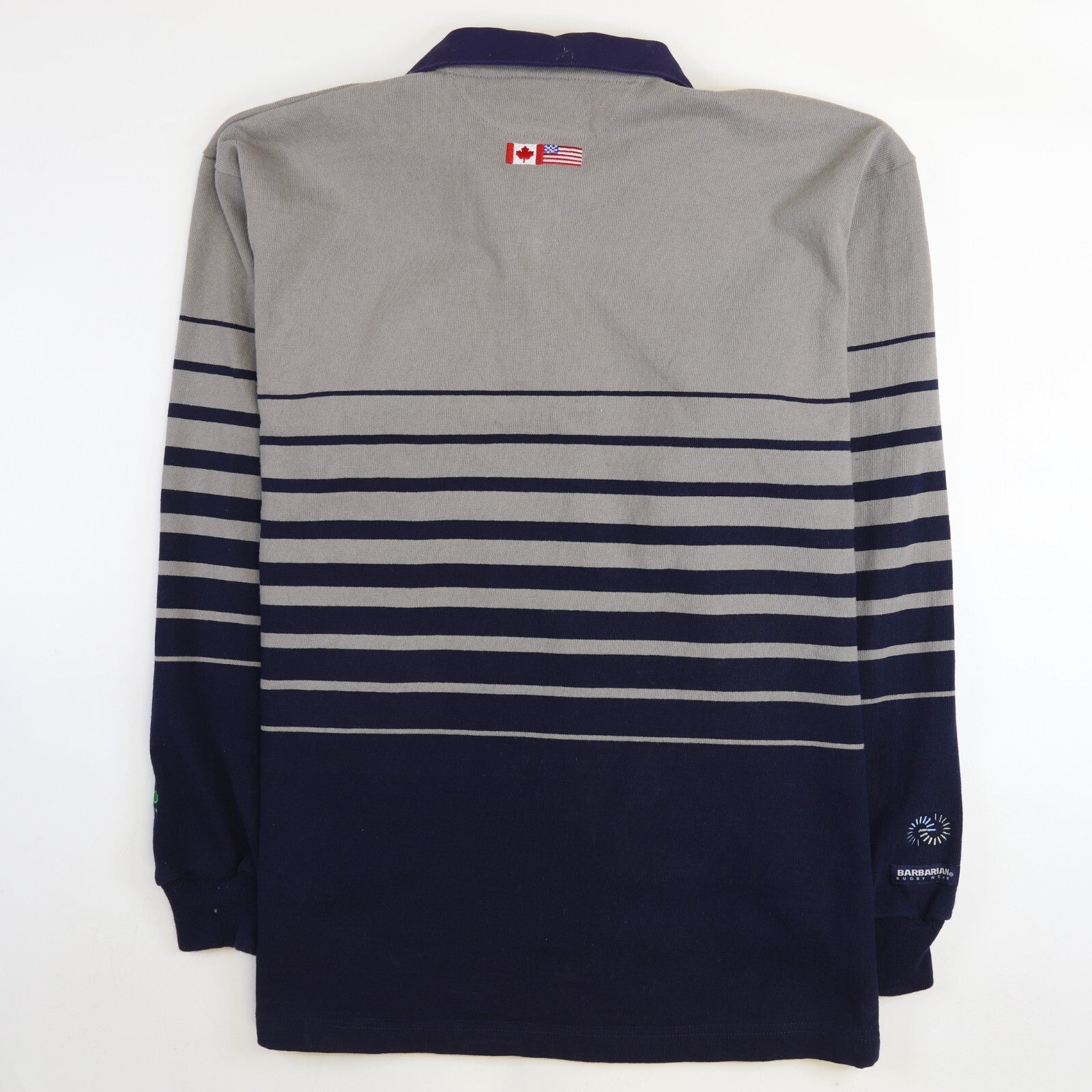 BARBARIAN ラガーシャツ　XL(CANADA SIZE) Vintage Barbarian Rugby Shirt Size XL Striped Canada USA