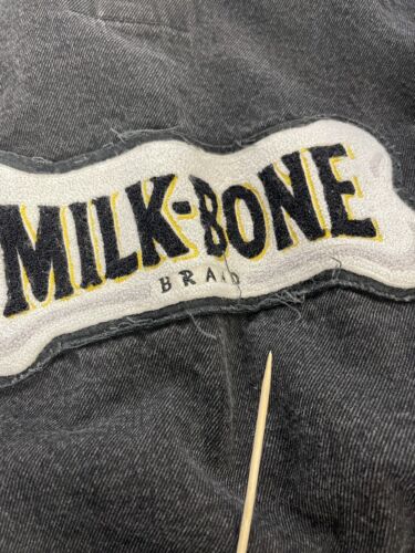 Vintage Milk Bone Denim Bomber Jacket Size Medium