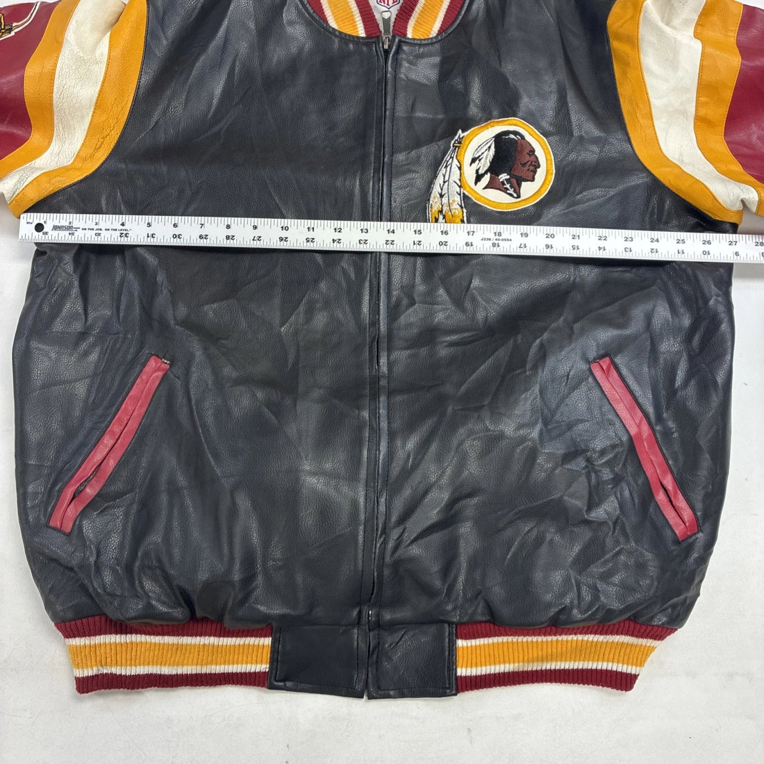 Washington Redskins Faux Leather Varsity Jacket XL NFL
