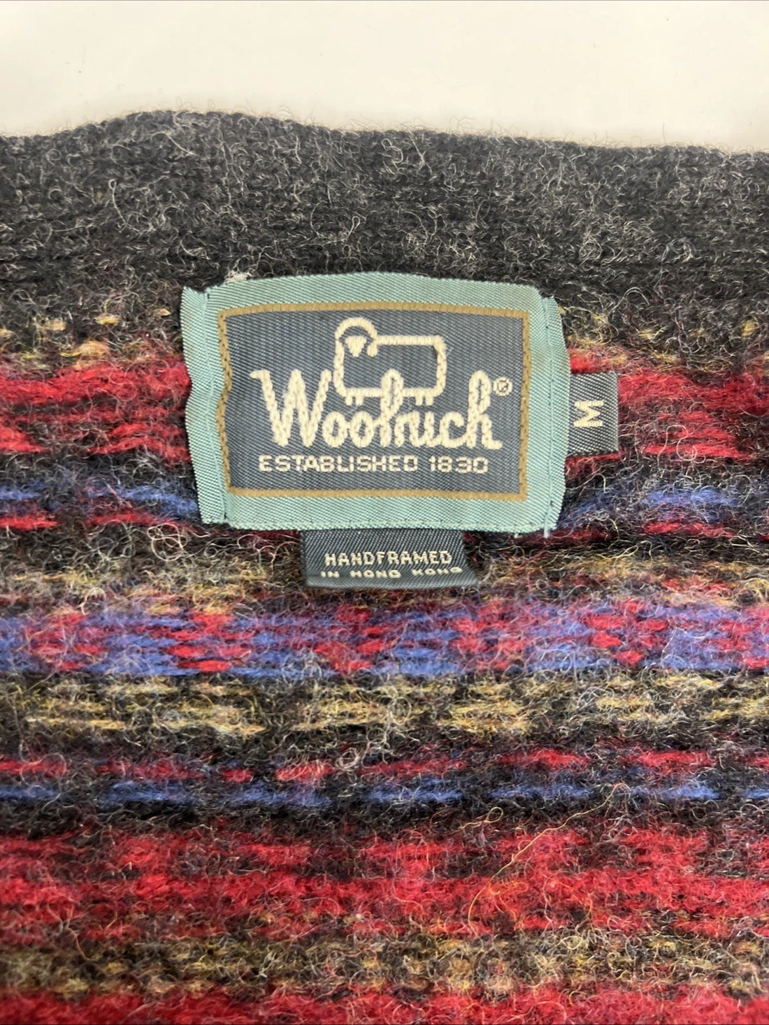 Vintage Woolrich Wool Knit Cardigan Sweater Size Medium