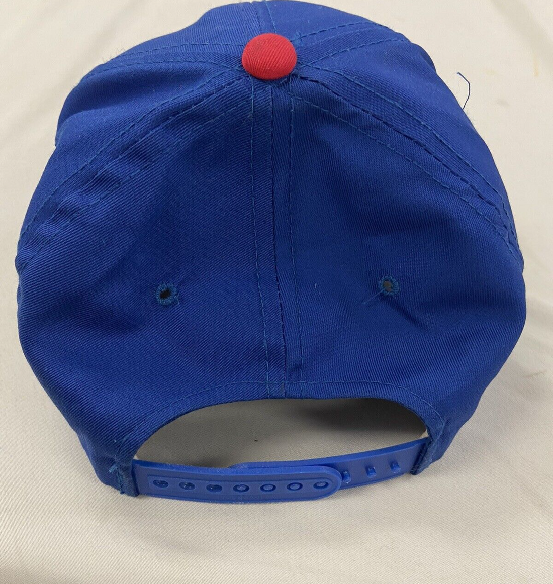 Vintage Chicago Cubs Script Twill Snapback Hat OSFA Blue 90s MLB