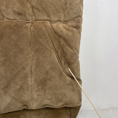 Vintage Polo Ralph Lauren Leather Suede Vest Jacket Size Small Plaid Lined 90s