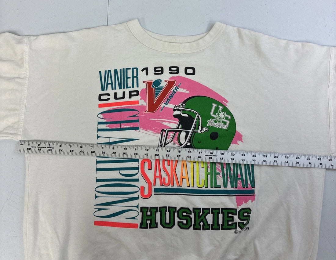 Vintage Saskatchewan Huskies Vanier Cup Champions Sweatshirt Size XL 90s