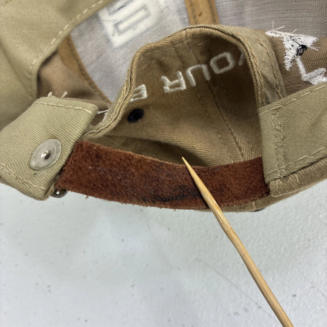 Vintage Ping Golf Two Tone Adjustable Hat Cap OSFA Leather Strap