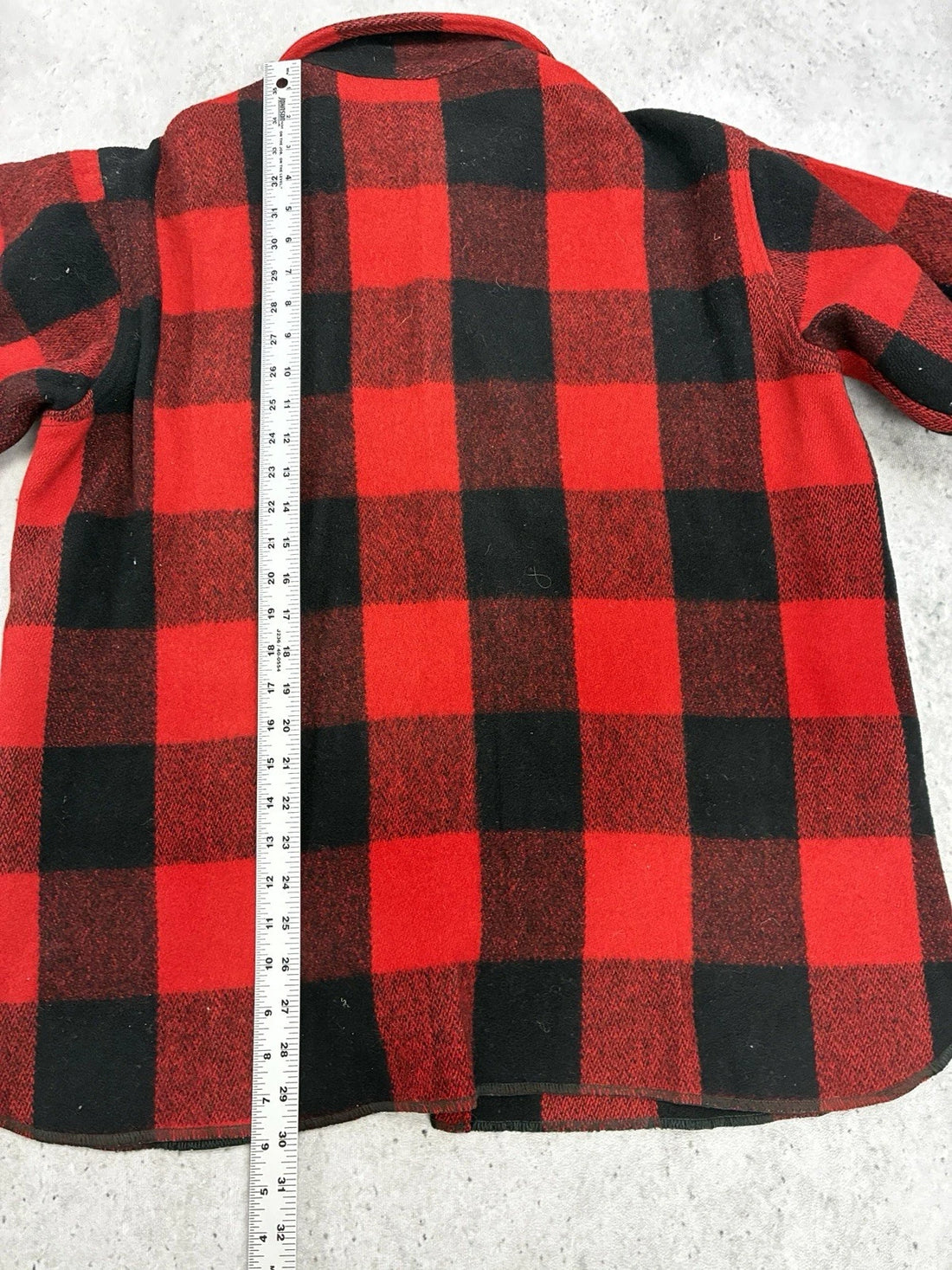 Vintage Woolrich Wool Shirt Jacket Size 17 Red Buffalo Plaid