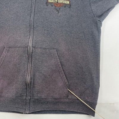 Harley Davidson Motorcycles Full Zip Sweatshirt Hoodie Size XL