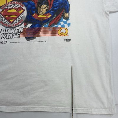 Vintage Steve Kinser Superman Racing T-Shirt Size 3XL 1999 90s NASCAR