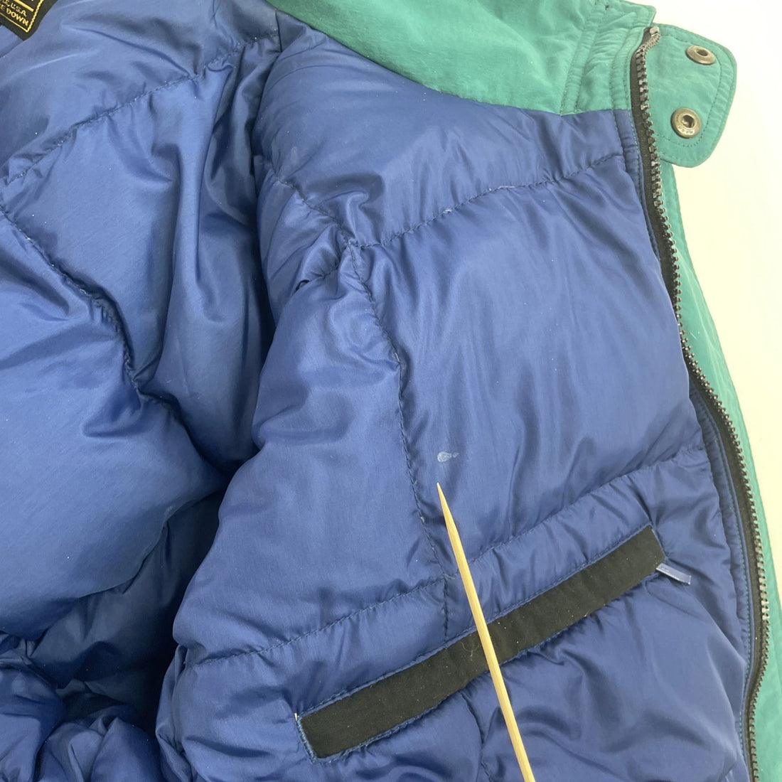 Vintage Eddie Bauer Puffer Bomber Jacket Size XL Black Insulated