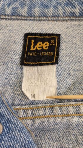 Vintage Lee Denim Trucker Jacket Size Medium Blue PATD-153438