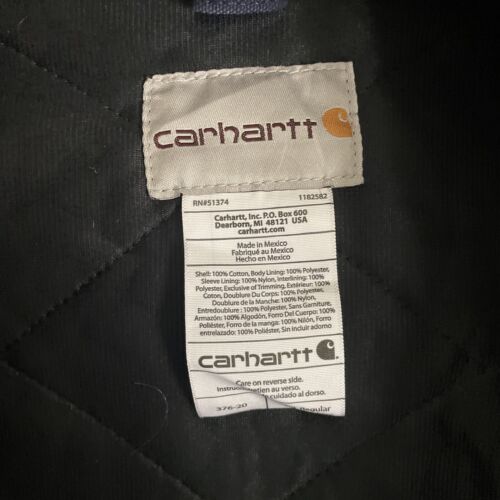 Carhartt Canvas Active Bomber Work Jacket Size 3XL Blue