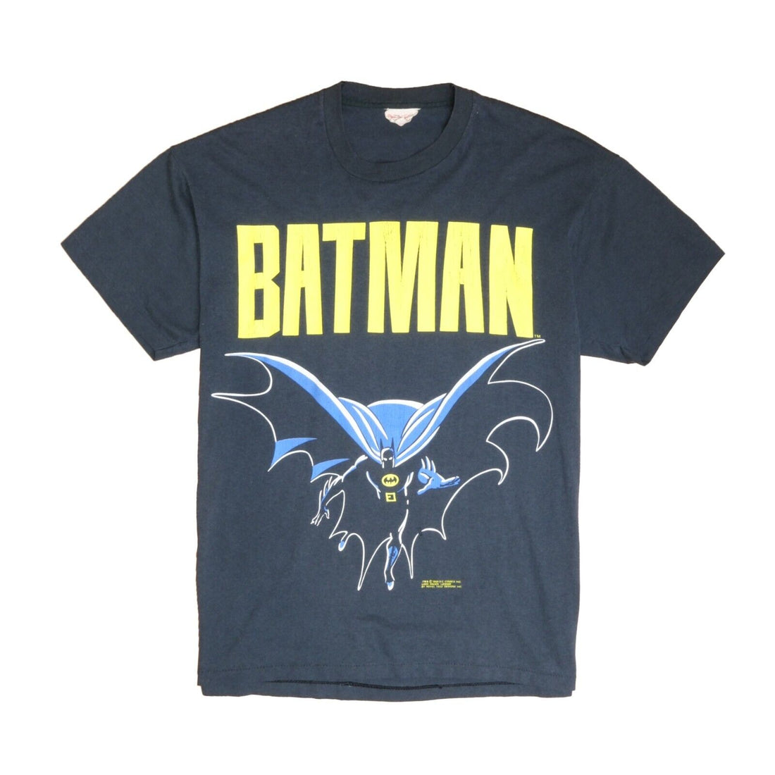 Vintage Batman DC Comics T-Shirt Size Large Black 1989 80s