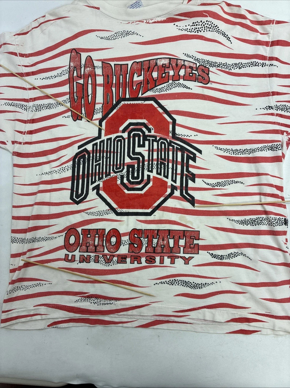 Vintage Ohio State Buckeyes T-Shirt Size XL All Over Print NCAA
