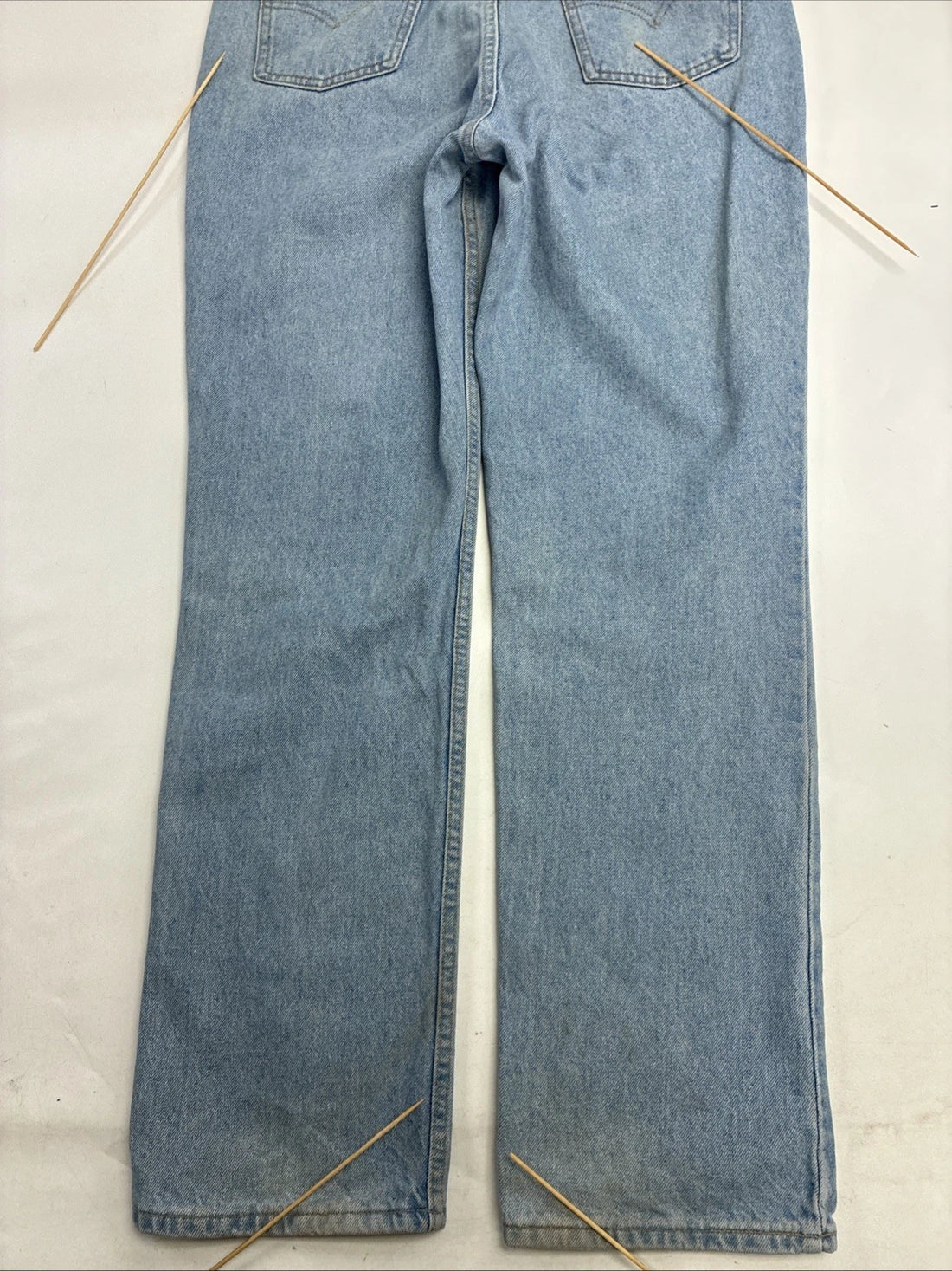 Vintage Levi Strauss & Co 619 Denim Jeans Pants 38 X 32 Light Wash Orange Tab