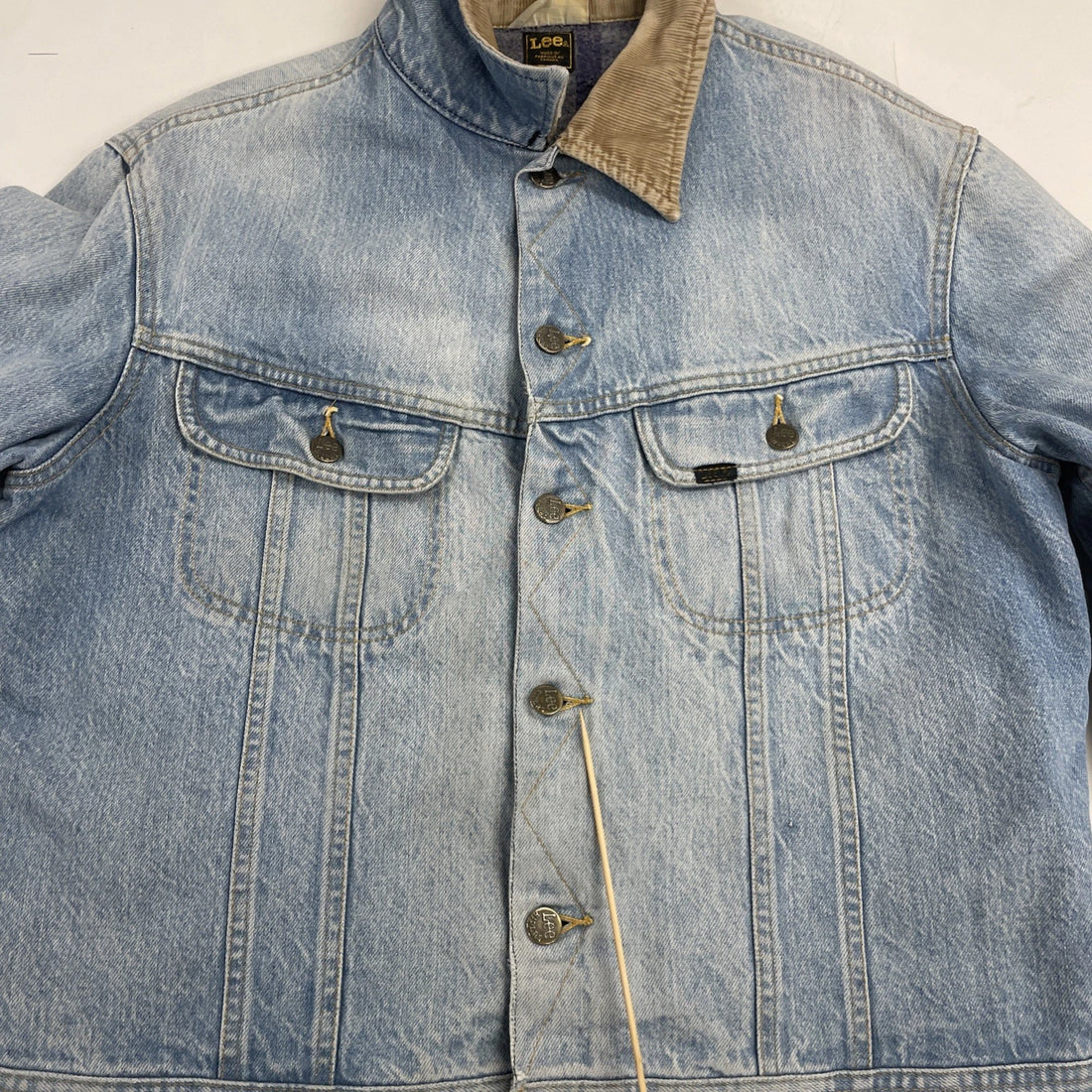 Vintage Lee Blanket Lined Denim Trucker Jacket Size 44 L